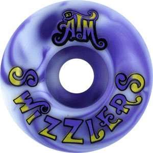  ATM Swizzler 52mm Purple/White Swirl Skateboard Wheels 