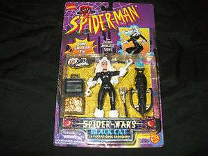   Spiderman Spider Wars Series Black Cat Action Figure toy biz 96  
