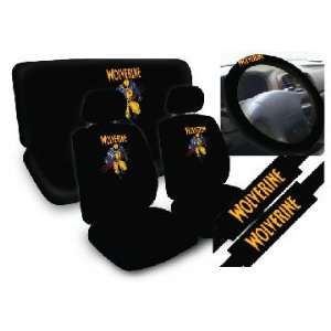 11pc Wolverine X men Marvel Comics Superhero Low Back Seat Covers with 