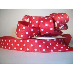   Polka Dot Grosgrain Ribbon   Favors Party Craft Bows   RED Everything