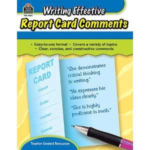   CREATED RESOURCES WRITING EFFECTIVE REPORT CARD 