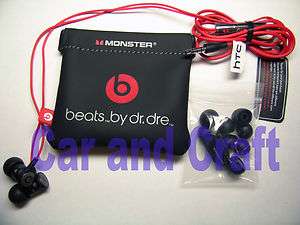 Monster iBeats Beats by dr.dre White/Black Genuine HTC Earbuds 