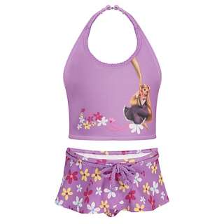 Disney Flowery Tangled Rapunzel Swimsuit 2 Pc. XS 4  