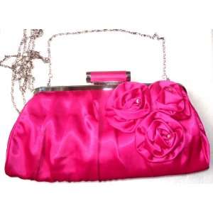 Design Bridal Accessories Satin Handbag with Rhinestone Evening Purse 