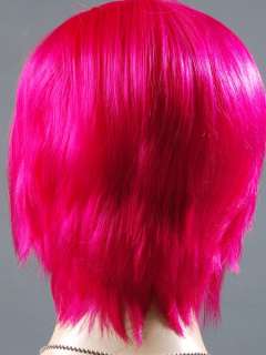 Cherry Pink Bob Short Spike Cosplay Party Wig 35cm  