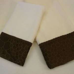   Sherry Kline Allegra Brown 3 piece Decorative Towel: Home & Kitchen
