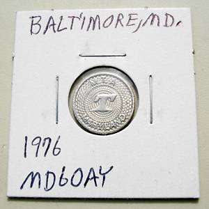 Old 1976 MD Transit Authority Token Baltimore Maryland  