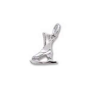  Ice Skate Charm   Sterling Silver: Jewelry