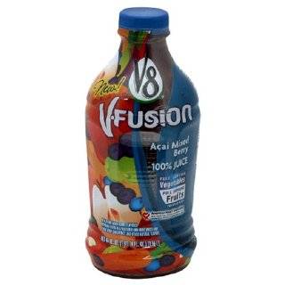 V8 Fusion Juice, Acai Mixed Berry, 46 Ounce Bottles (Pack of 8)
