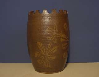 Robert Maxwell Large Midcentury California Stoneware Pottery Vase.