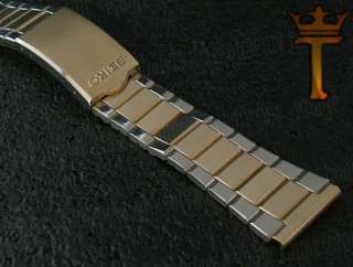   19mm Seiko Gold tone & Stainless Steel Z083 Vintage Watch Band  