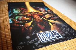   2011 Signed Official Souvenir Poster Diablo 3, Starcraft 2, WoW  