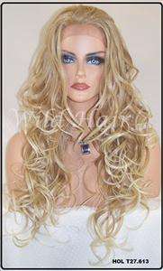 Blonde Lace Front Wig High Heat Ok Iron Safe Kanekalon Futura Fiber 