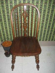   Royal Charter Oak 1 Bowback Windsor Side Chair produced 1988  