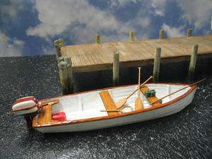   River Model Works Resin Wood 17 Utility Boat (Model Kit) #125 148