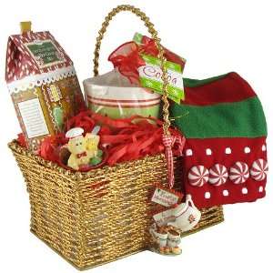   Red and Green Hot Cocoa Themed Christmas Gift Basket