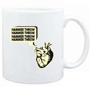 Mug White  Hammer Throw heart  Sports 