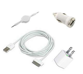   usb sync charging cable retractable aux cable for iphone ipod 2 in