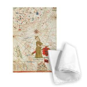  The Turkish Empire, from a nautical atlas,..   Tea Towel 