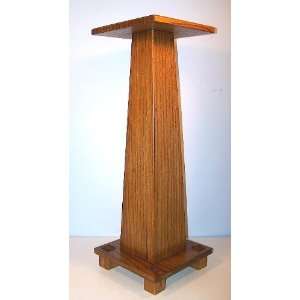   oak arts crafts mission stickley pedestal stand table