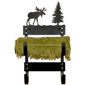    Wildlife Decor Lodge Style Moose Towel Rack   Black