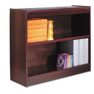    Alera   Square Corner Bookcase, Wood Veneer, 2 Shelf, 36w x 12d x 