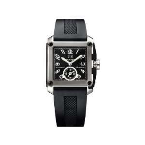   Hampton World Time Automatic Black Square Dial Strap For Men By Baume