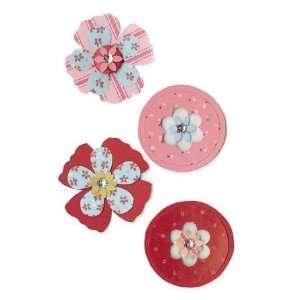  Westrim Paper Bliss Adhesive Embellishments, Sassy Flowers 
